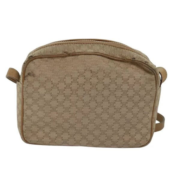 CELINE Macadam Canvas Shoulder Bag Beige - Picture 3 of 16